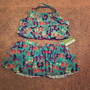 Garnet Hill kids skirted bikini